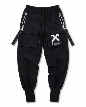 X-Mark Utility Cargo Joggers Black, XS - Streetwear Cargo Pants - Slick Street