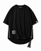 Basic Zip T-Shirt Black, XS - Streetwear T-Shirts - Slick Street
