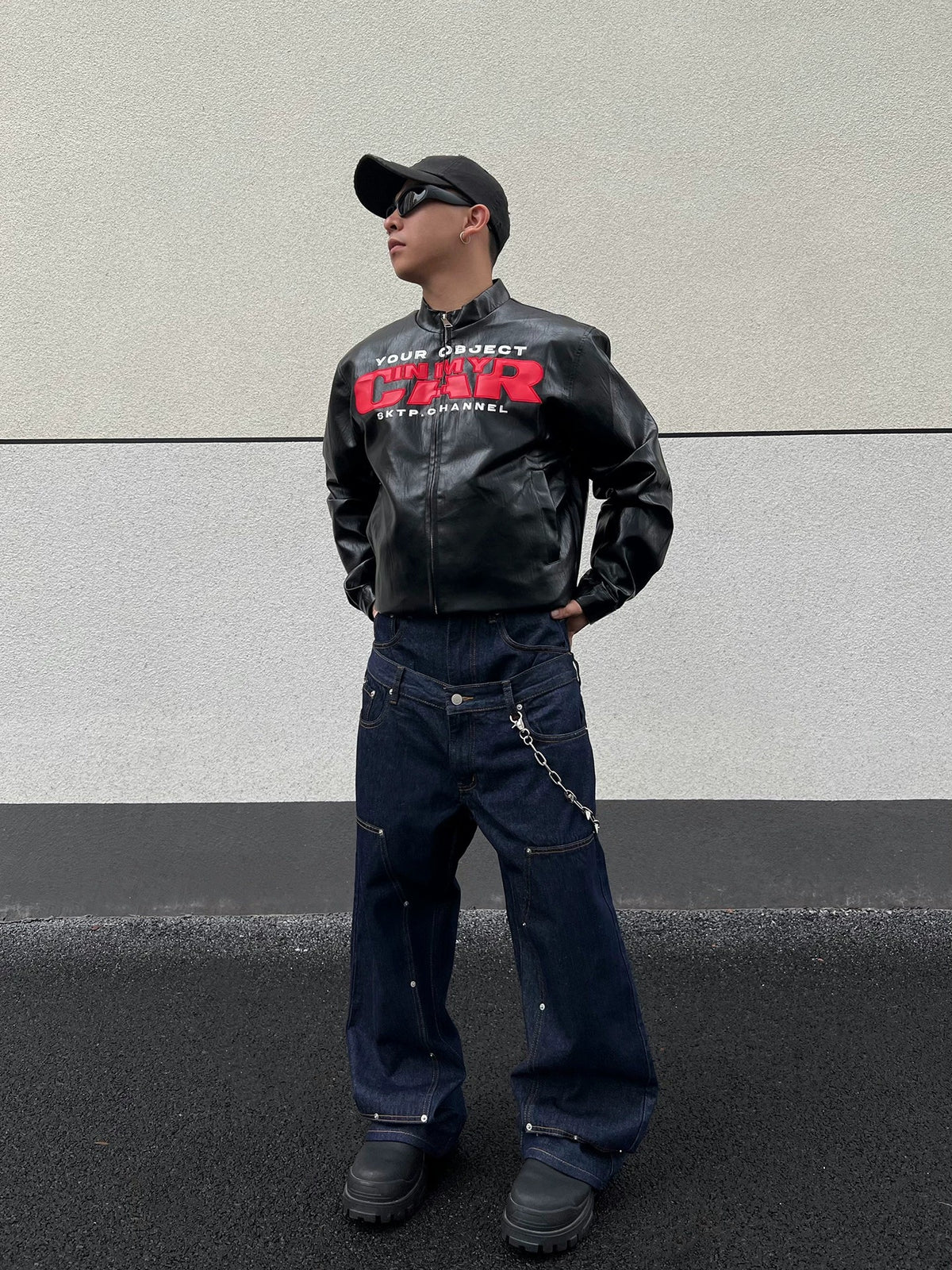 Double Waist Carpenter Jeans , - Streetwear Jeans - Slick Street