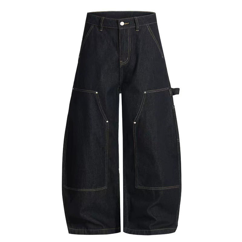 Contrast Stitch Carpenter Jeans , - Streetwear Jeans - Slick Street