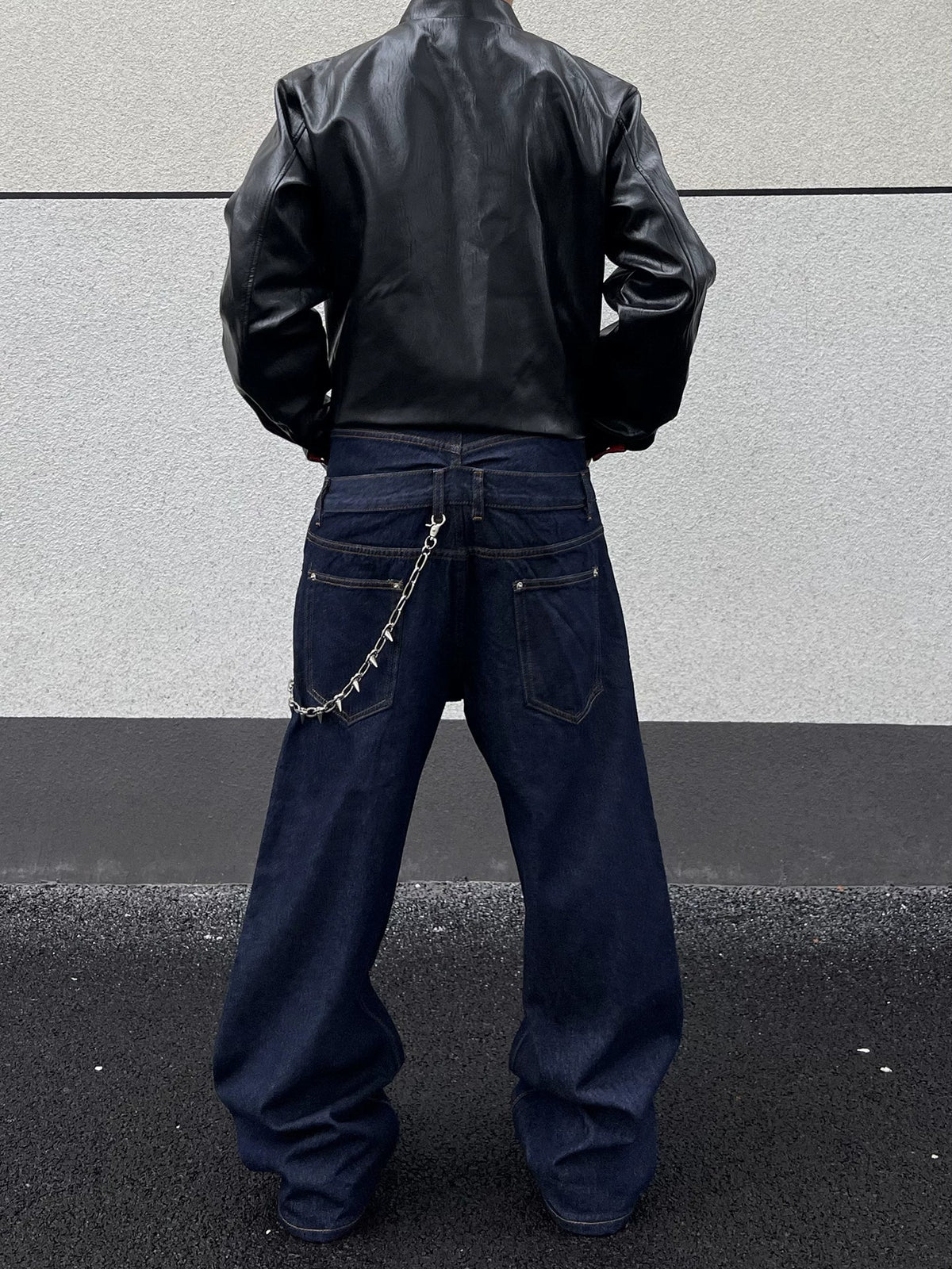 Double Waist Carpenter Jeans , - Streetwear Jeans - Slick Street
