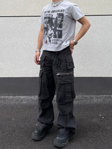 Wide Leg Zip Utility Cargos