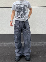 Wide Leg Zip Utility Cargos