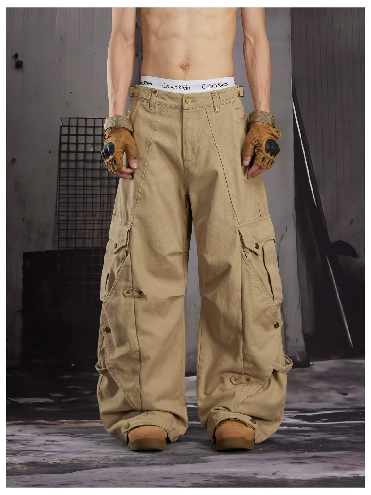 Kova Wide-Leg Cargos , - Streetwear Cargo Pants - Slick Street