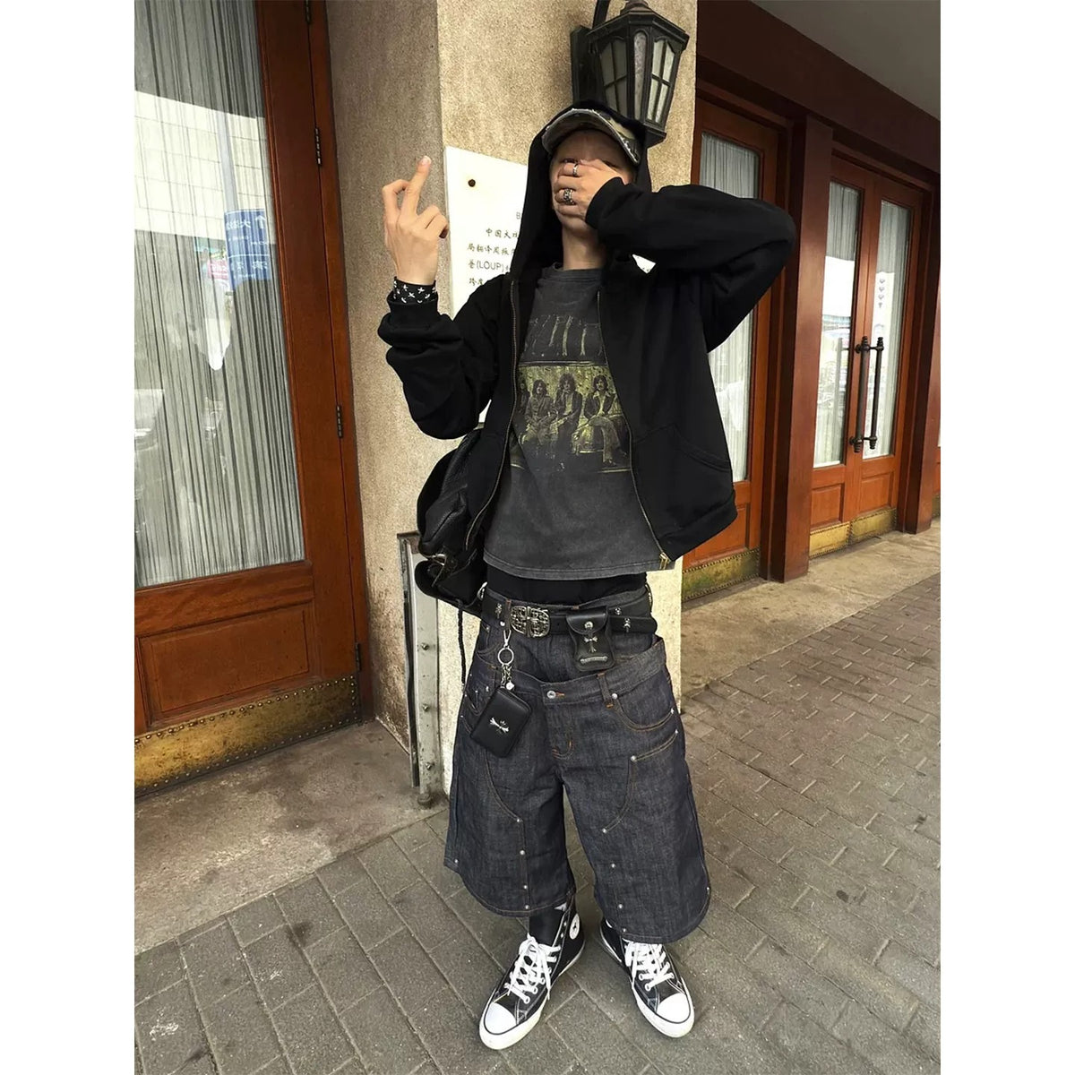 Boxy Raw Denim Shorts , - Streetwear Shorts - Slick Street