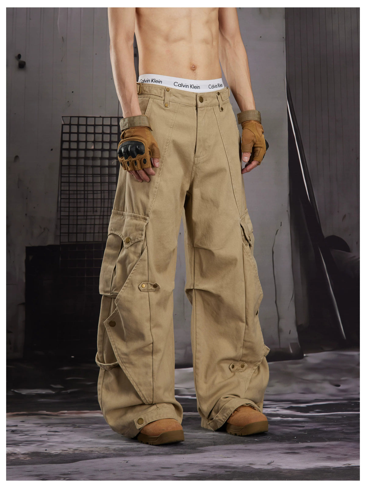 Kova Wide-Leg Cargos , - Streetwear Cargo Pants - Slick Street