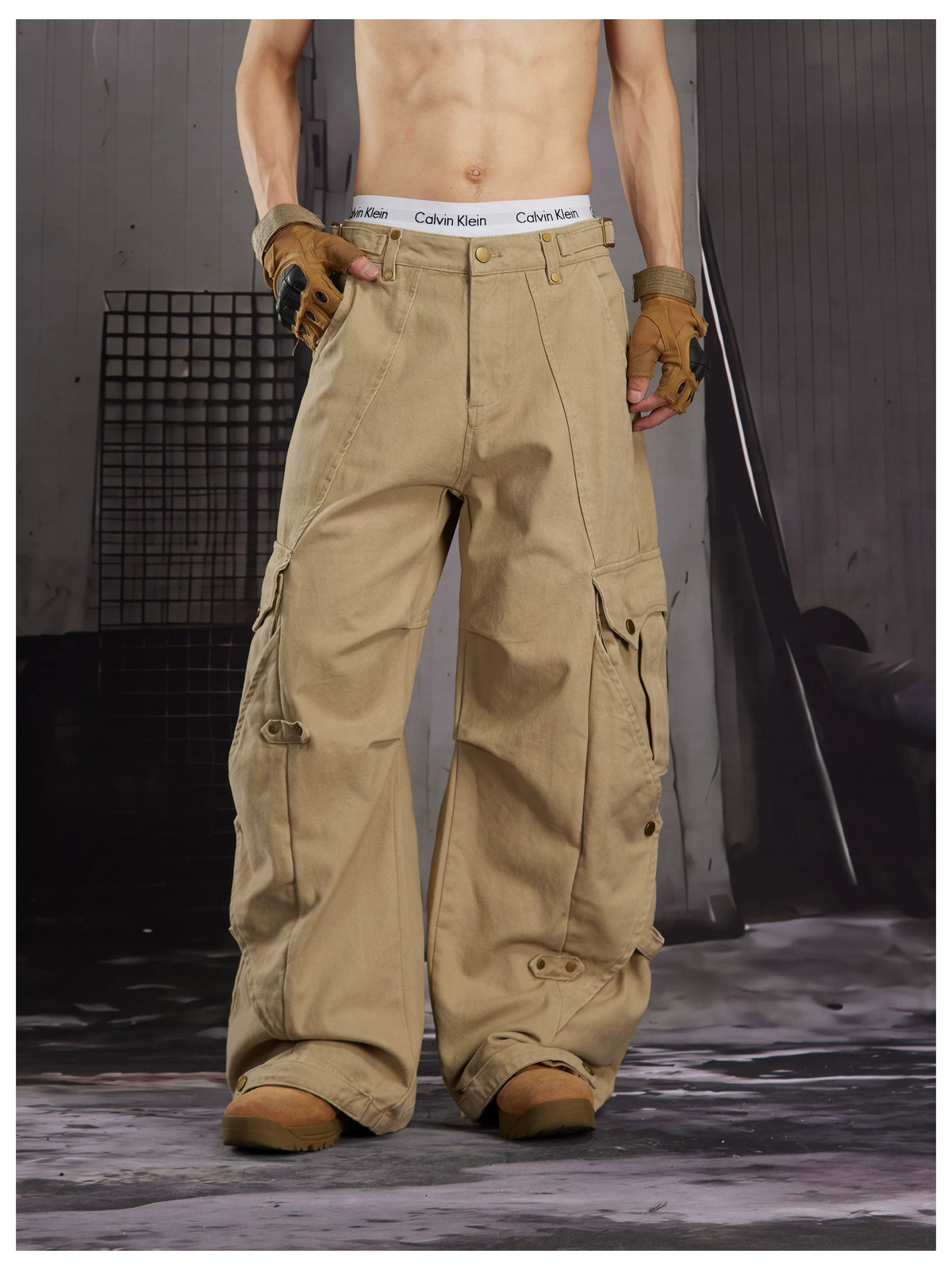 Kova Wide-Leg Cargos , - Streetwear Cargo Pants - Slick Street