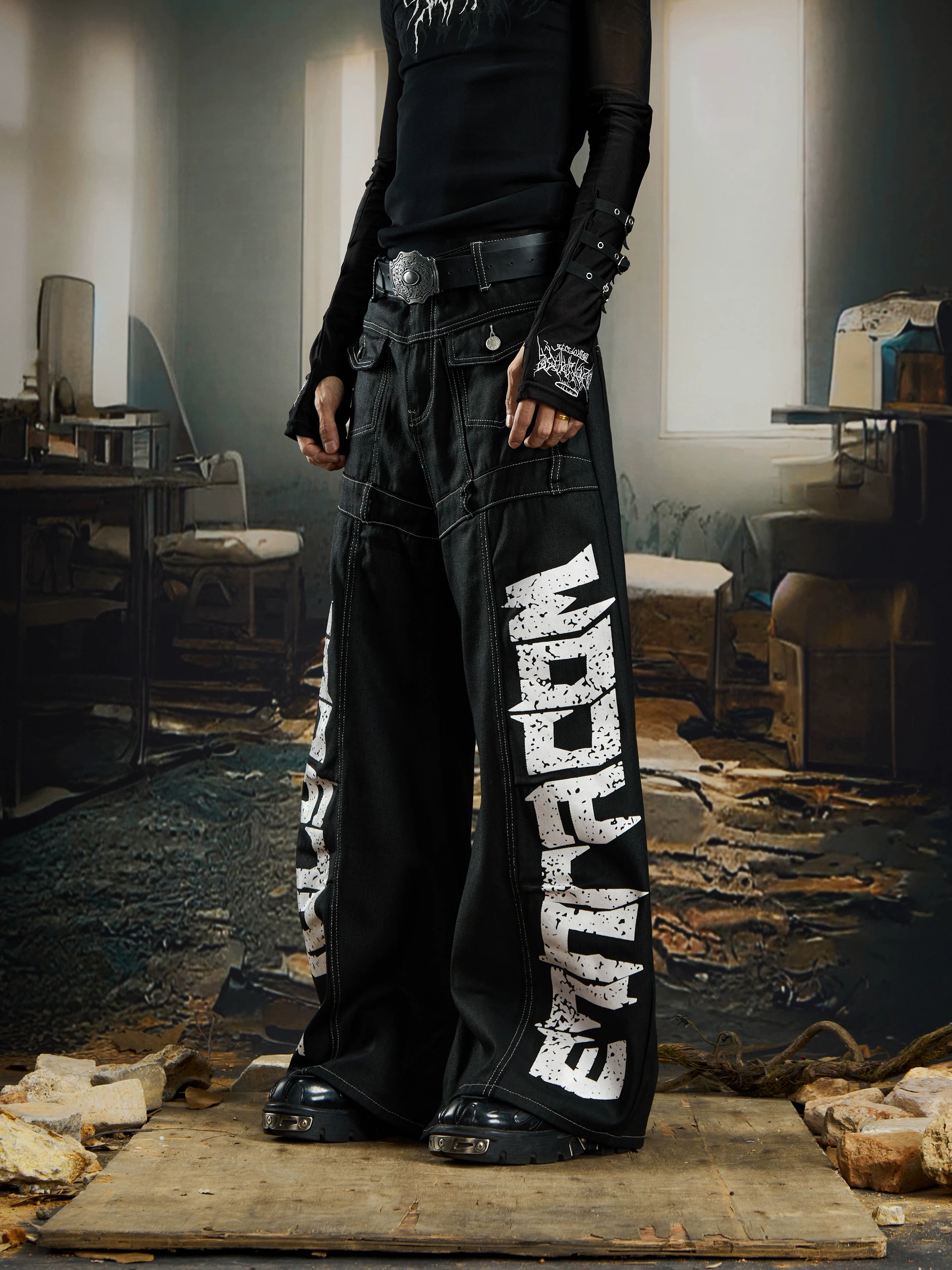 L82 Baggy Denim Jeans , - Streetwear Jeans - Slick Street