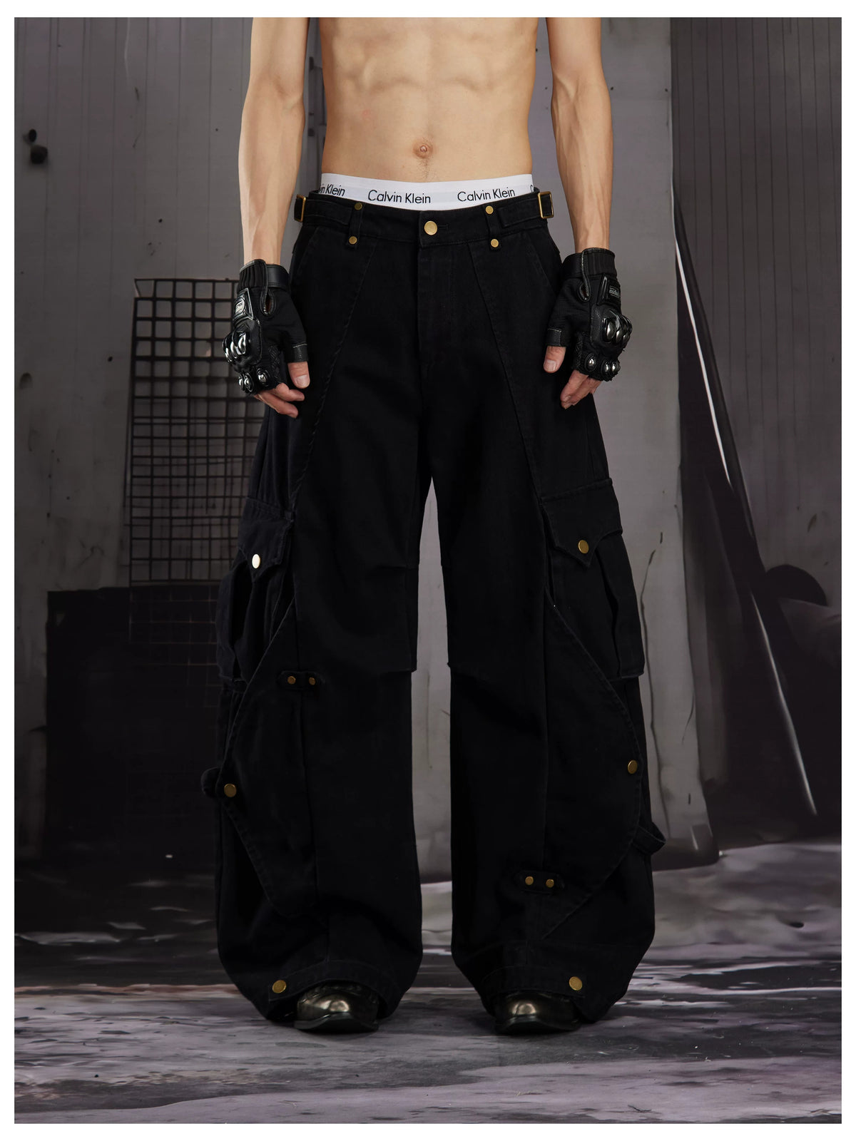 Kova Wide-Leg Cargos , - Streetwear Cargo Pants - Slick Street