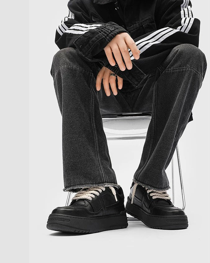 Rope Court Low - Deep Black , - Streetwear Shoes - Slick Street