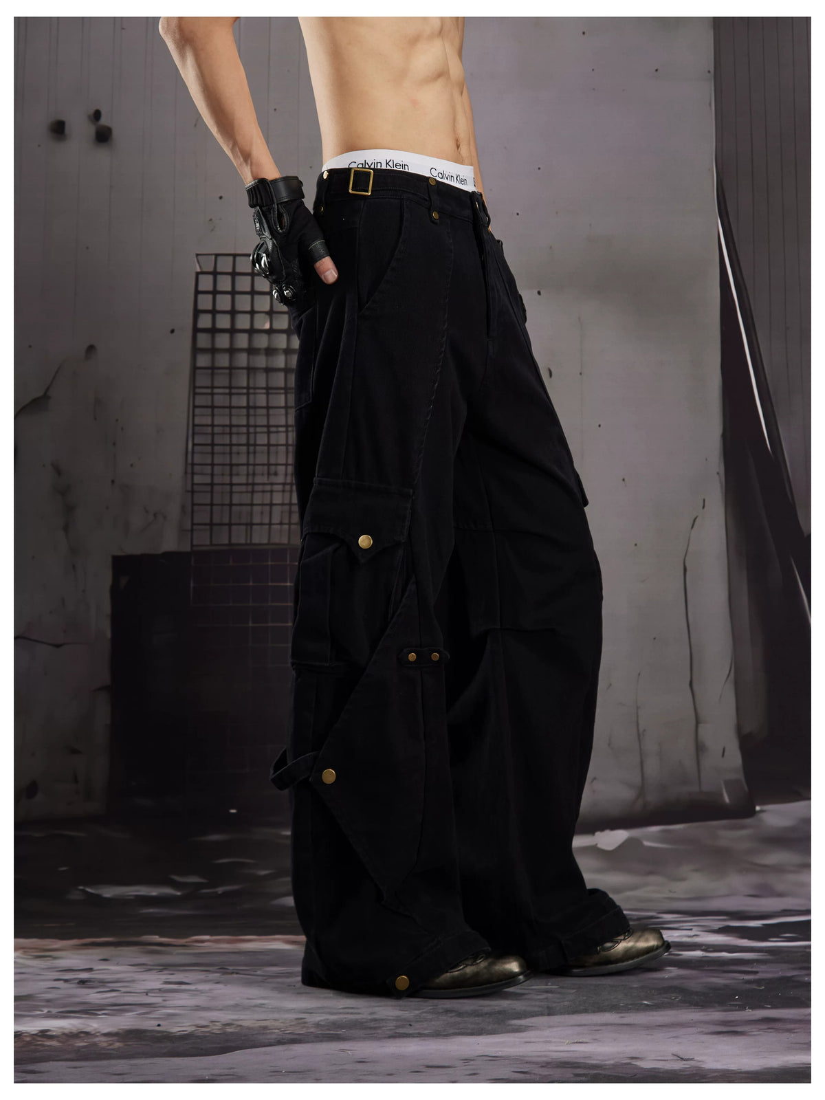 Kova Wide-Leg Cargos , - Streetwear Cargo Pants - Slick Street