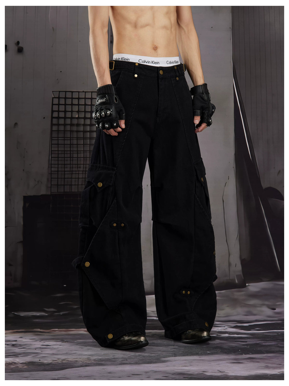 Kova Wide-Leg Cargos , - Streetwear Cargo Pants - Slick Street