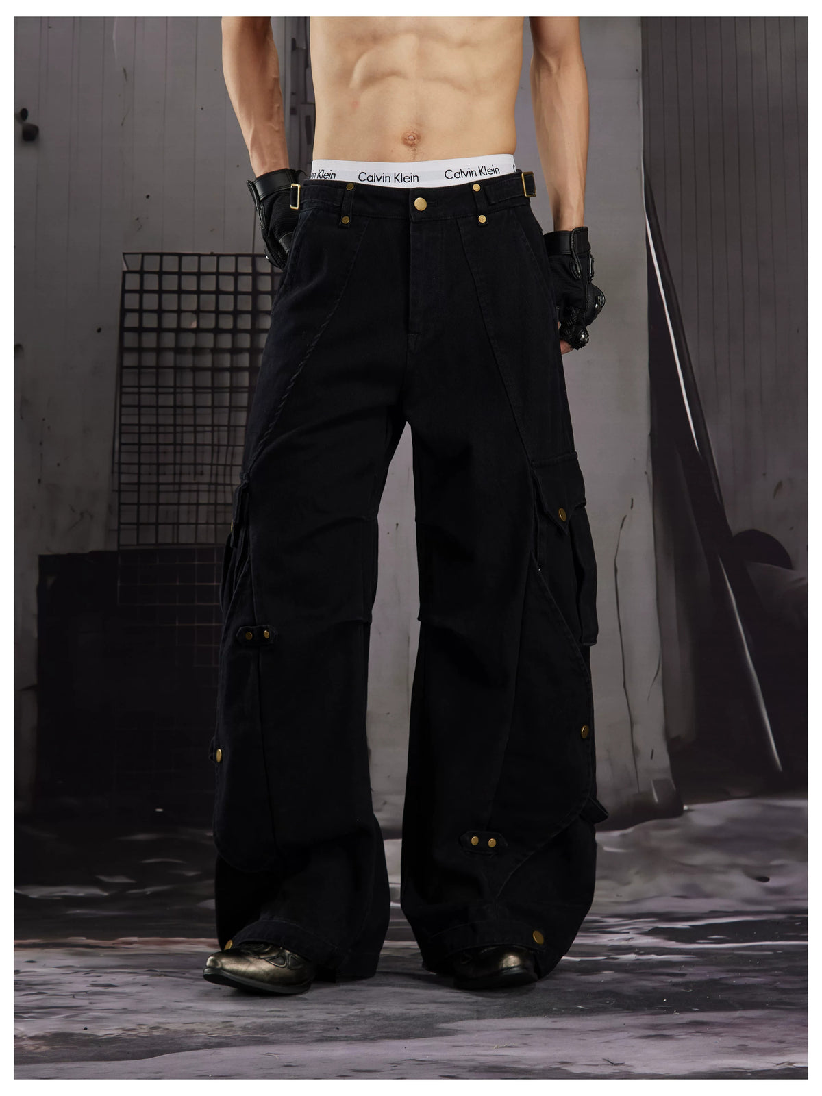 Kova Wide-Leg Cargos , - Streetwear Cargo Pants - Slick Street