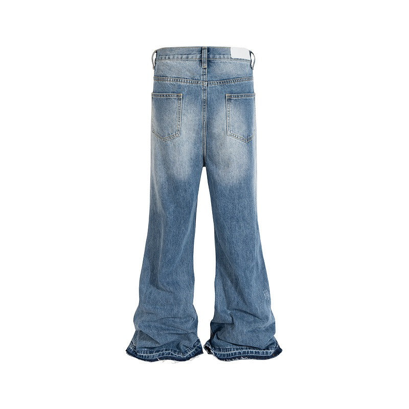 Distressed KP26 Baggy Flared Jeans , - Streetwear Jeans - Slick Street
