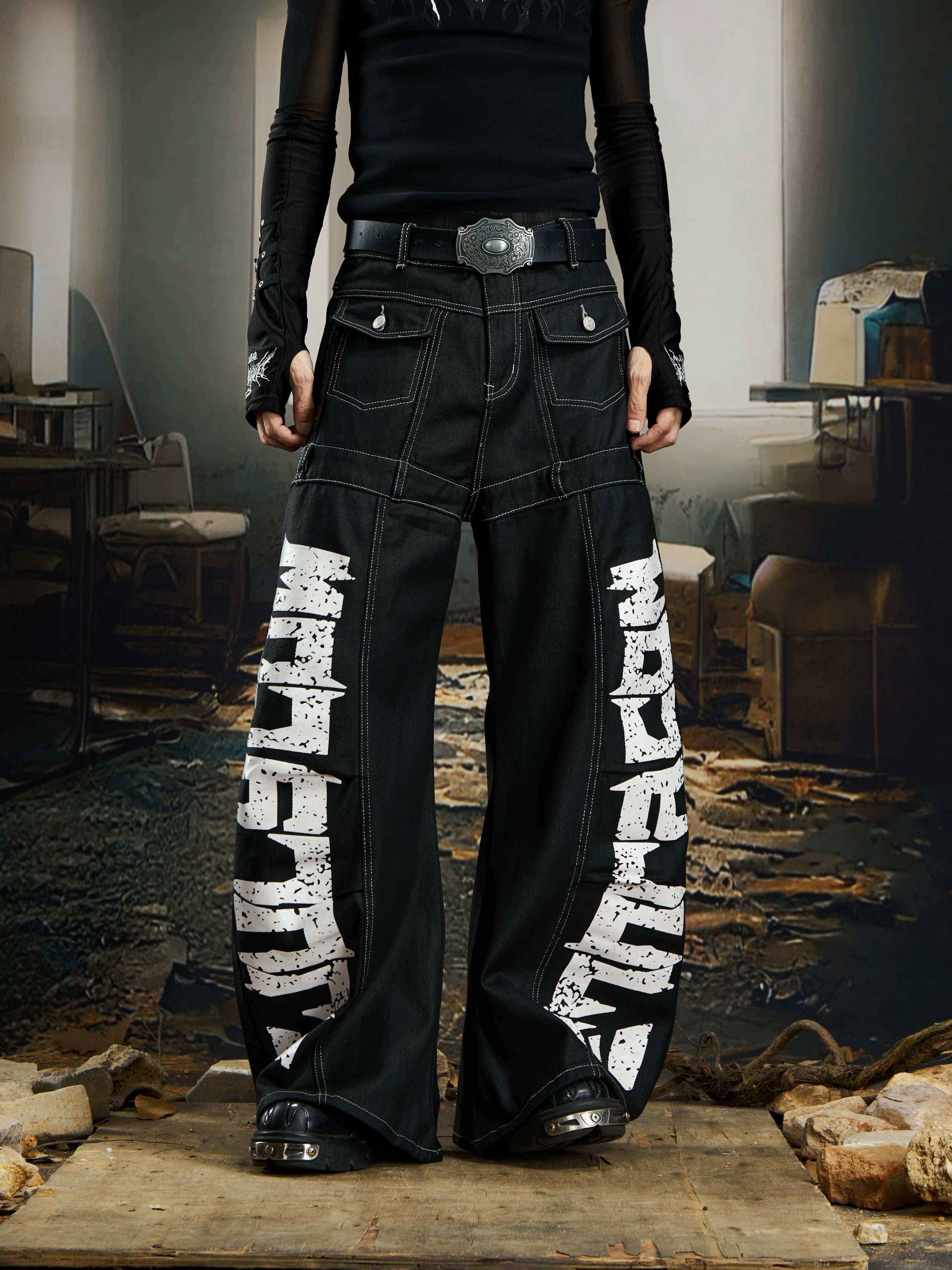 L82 Baggy Denim Jeans , - Streetwear Jeans - Slick Street