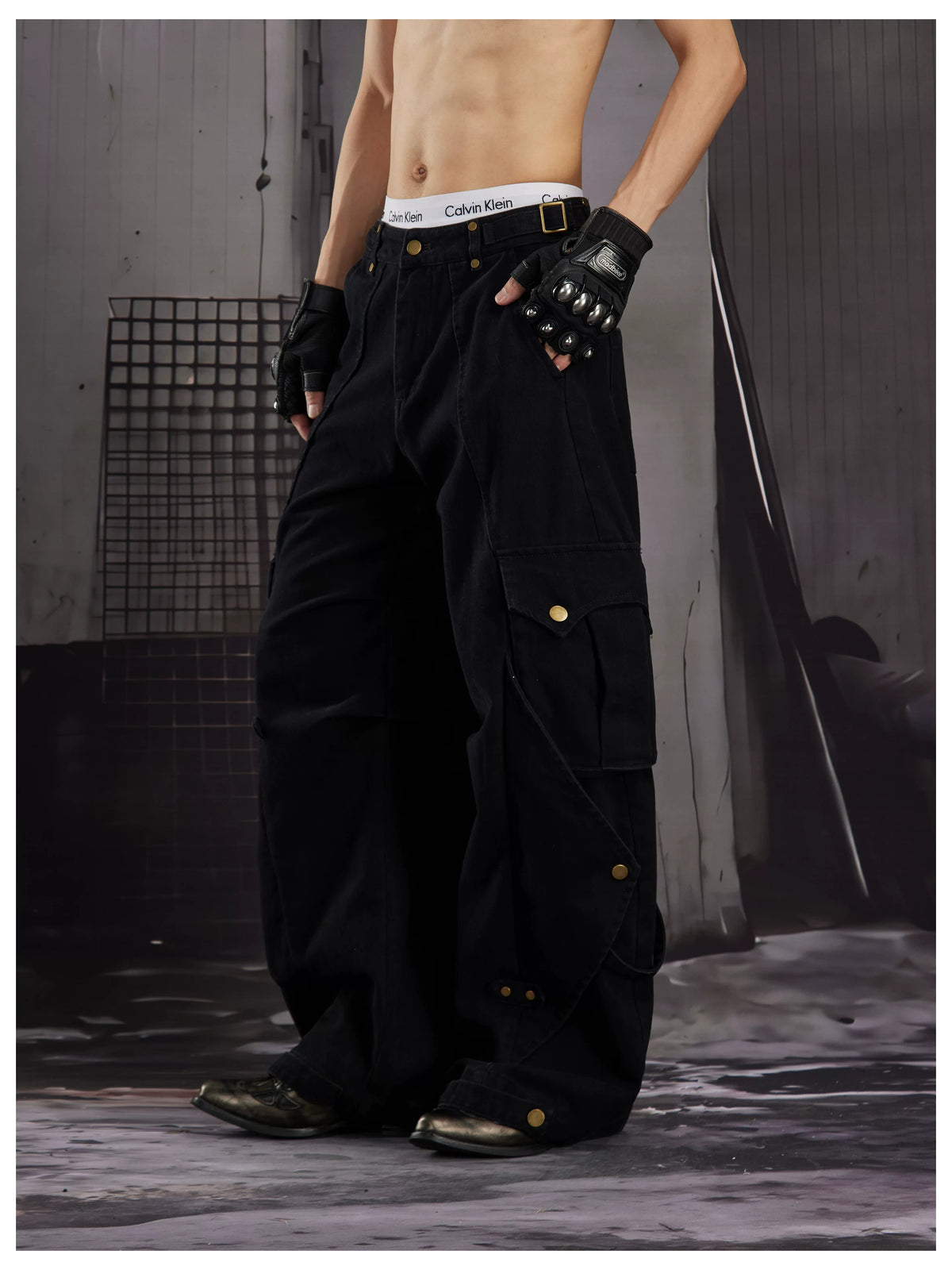 Kova Wide-Leg Cargos , - Streetwear Cargo Pants - Slick Street