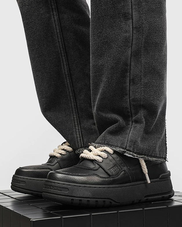 Rope Court Low - Deep Black , - Streetwear Shoes - Slick Street