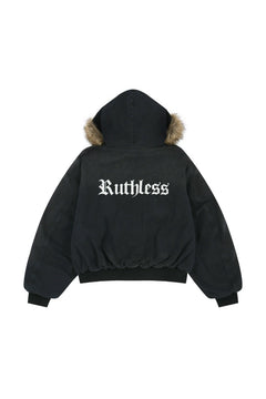Outlaw Fur Hood Bomber Jacket
