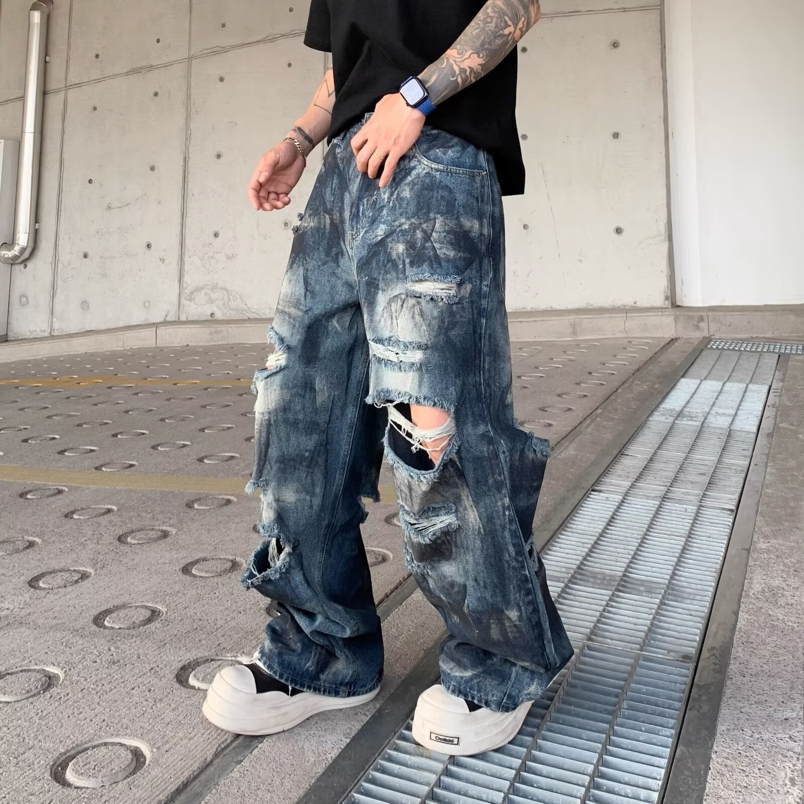 Ravage Destroyed Jeans , - Streetwear Jeans - Slick Street