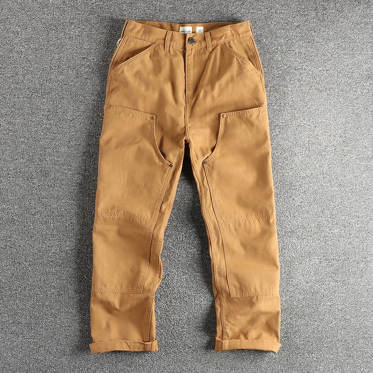Canvas Carpenter Pants Khaki, 30 - Streetwear Pants - Slick Street