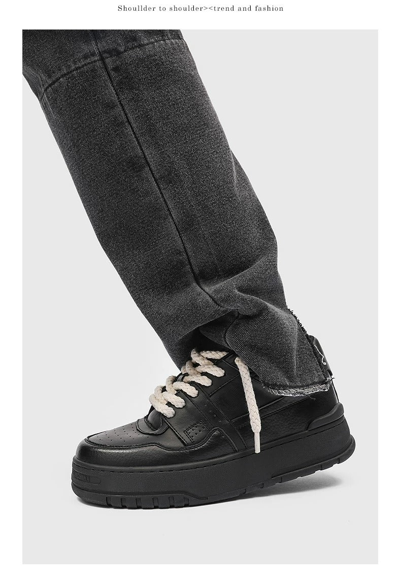 Rope Court Low - Deep Black , - Streetwear Shoes - Slick Street
