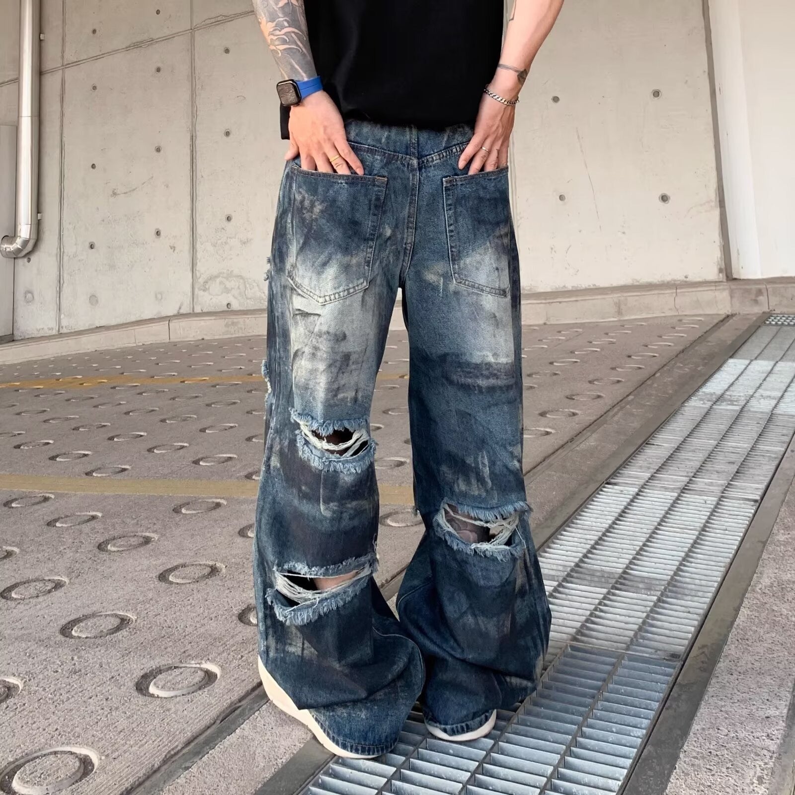 Ravage Destroyed Jeans , - Streetwear Jeans - Slick Street