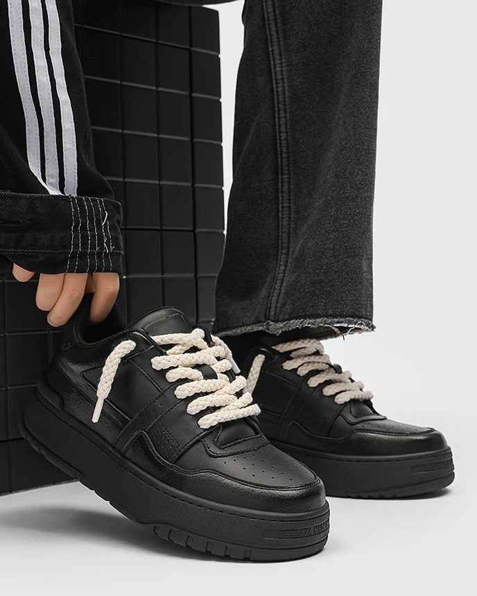 Rope Court Low - Deep Black , - Streetwear Shoes - Slick Street