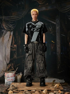 Mosaic Loose Sports Jersey , - Streetwear T-Shirts - Slick Street