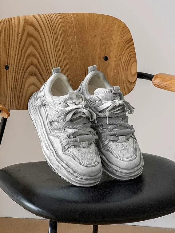 Wraith Low - Distressed White , - Streetwear Shoes - Slick Street