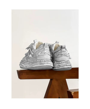 Wraith Low - Distressed White , - Streetwear Shoes - Slick Street