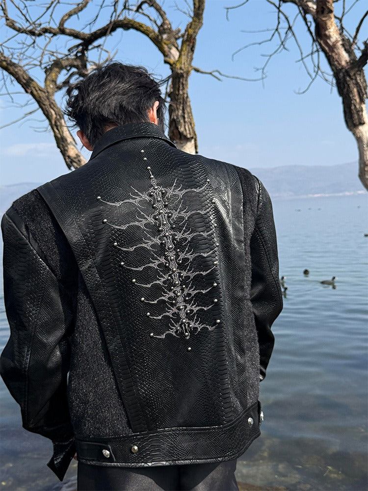 Toren Snakeskin Jacket , - Streetwear Jacket - Slick Street