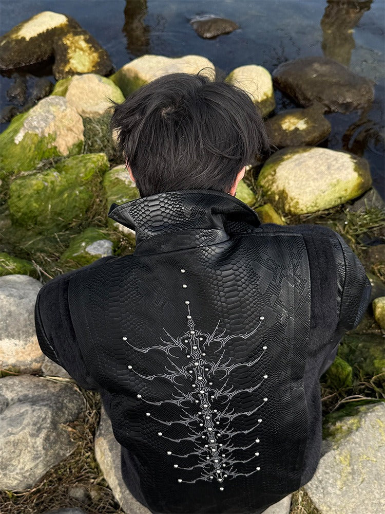 Toren Snakeskin Jacket , - Streetwear Jacket - Slick Street