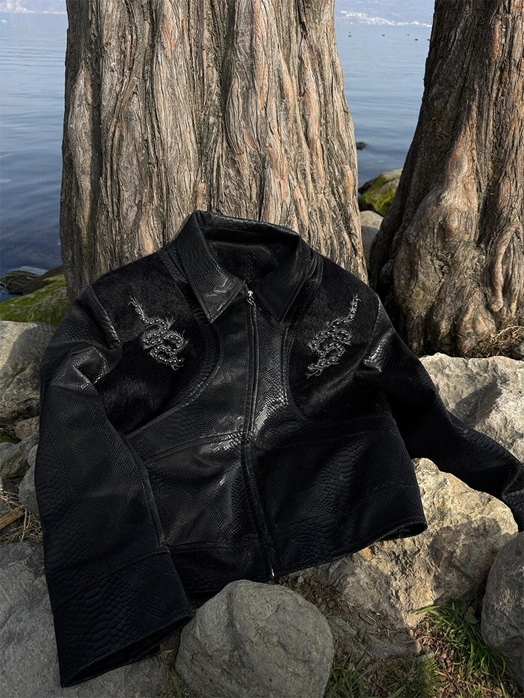 Toren Snakeskin Jacket , - Streetwear Jacket - Slick Street