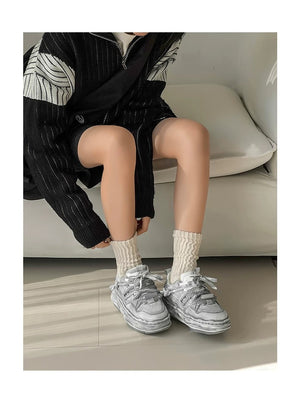 Wraith Low - Distressed White , - Streetwear Shoes - Slick Street