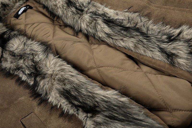 Faux Fur Shearling Cross Jacket , - Streetwear Jacket - Slick Street