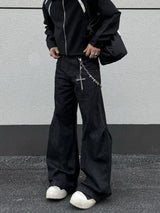 Baggy Black Raw Denim Jeans