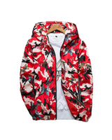 Nocturne Camo Windbreaker Red, XS - Streetwear Jacket - Slick Street