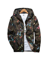 Nocturne Camo Windbreaker Brown, XS - Streetwear Jacket - Slick Street