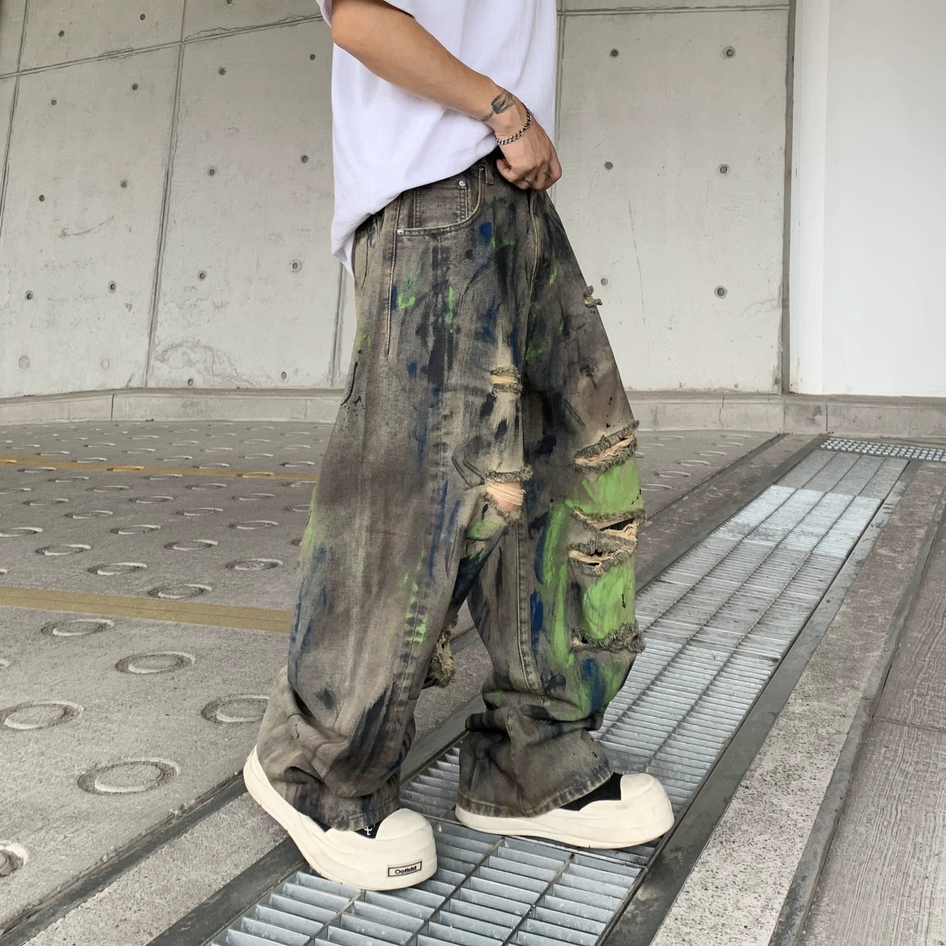 Toxic Canvas Distressed Jeans , - Streetwear Jeans - Slick Street