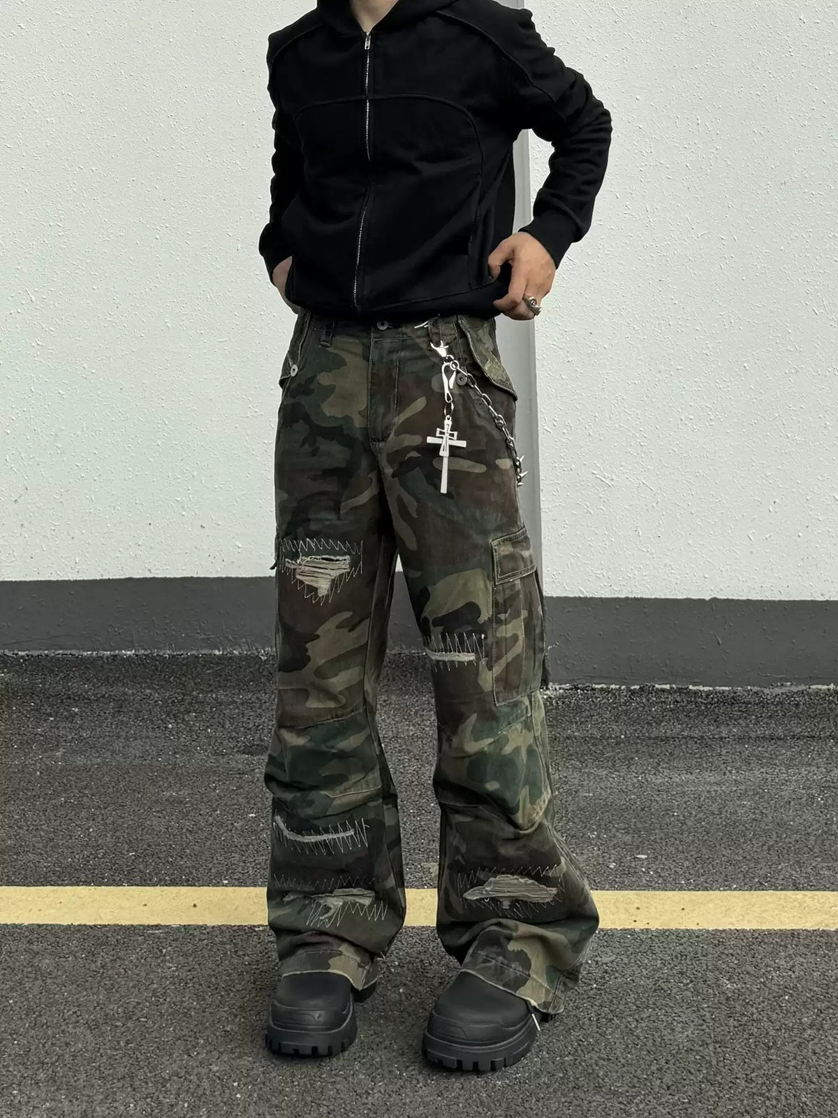 Kade Stitch Camo Cargos