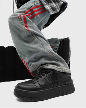 Rope Court Low - Deep Black , - Streetwear Shoes - Slick Street