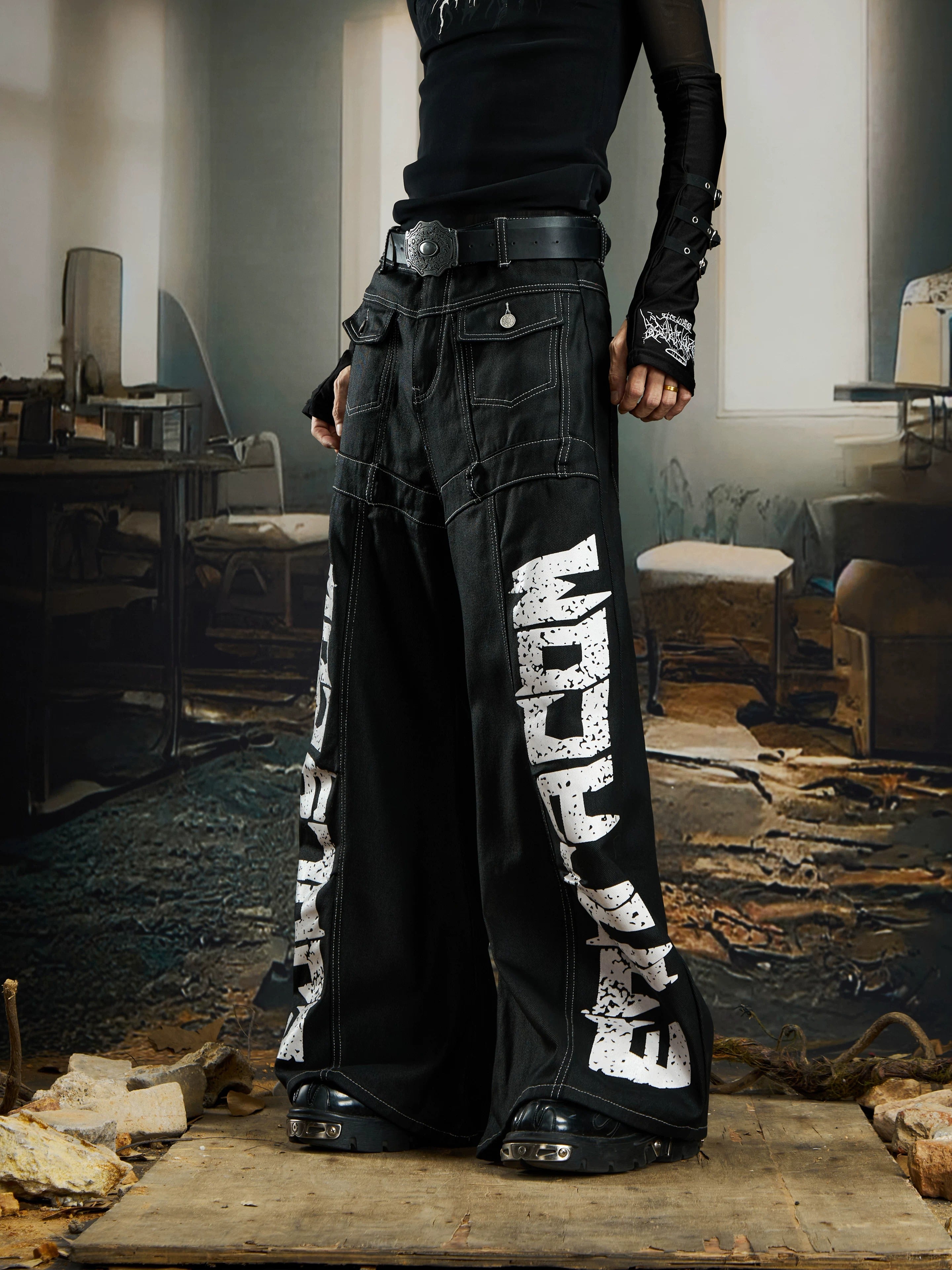 L82 Baggy Denim Jeans , - Streetwear Jeans - Slick Street