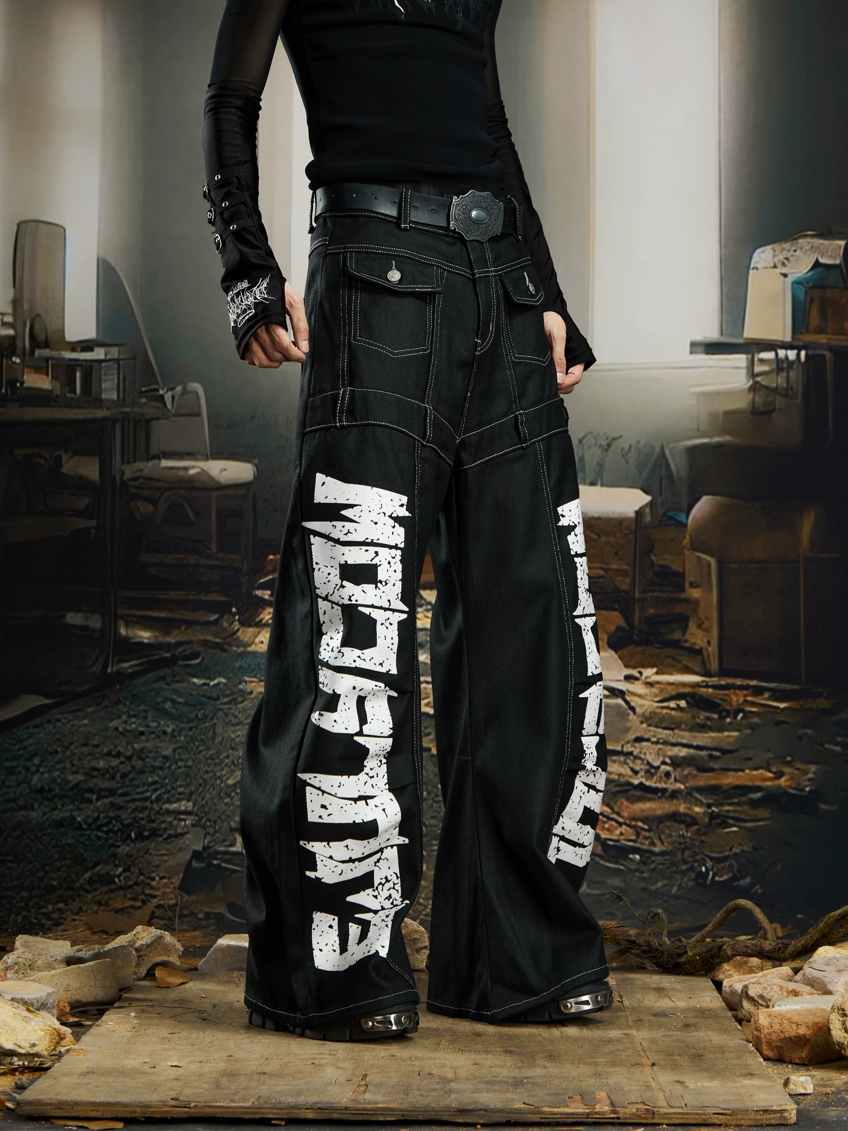 L82 Baggy Denim Jeans , - Streetwear Jeans - Slick Street