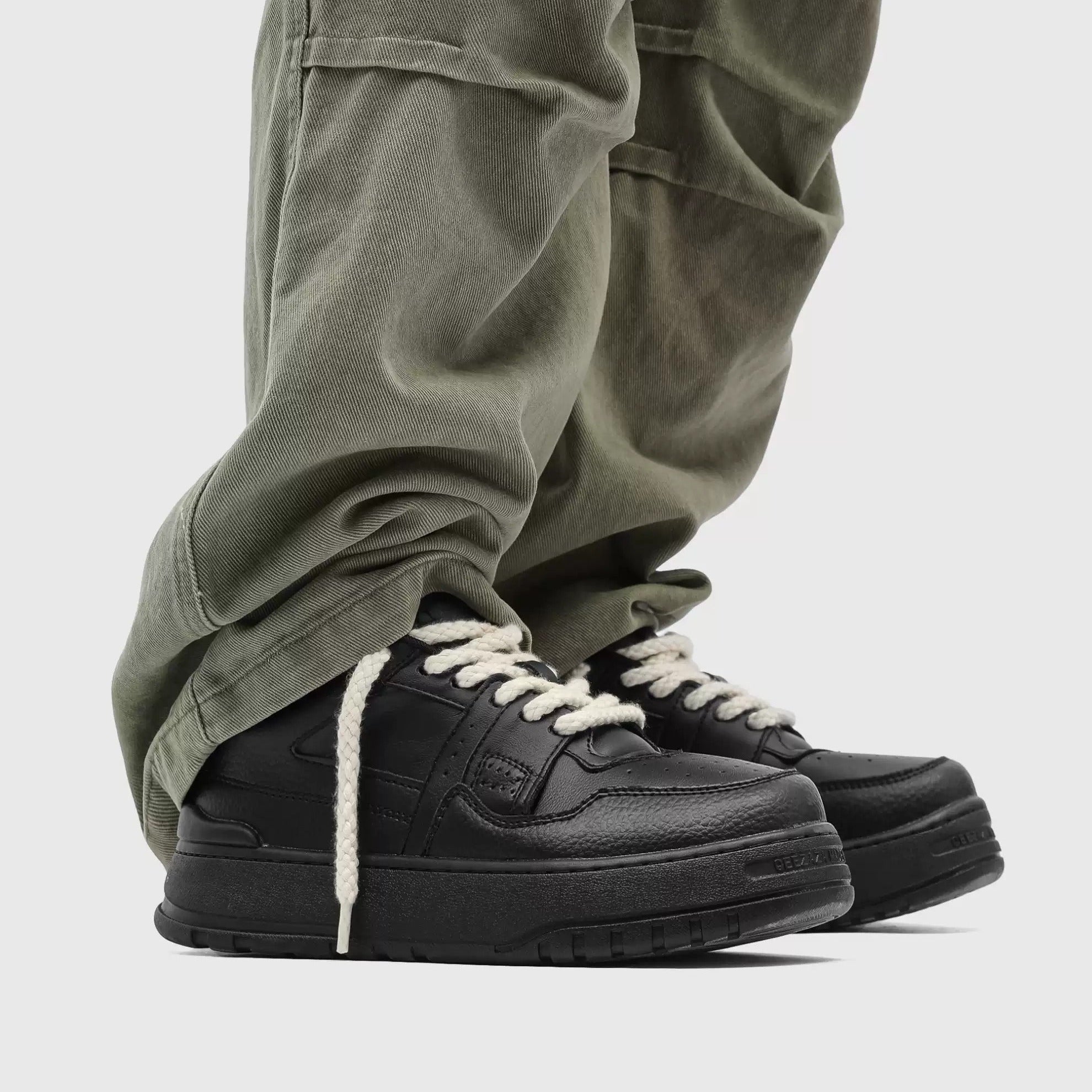 Rope Court Low - Deep Black , - Streetwear Shoes - Slick Street