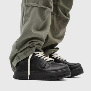 Rope Court Low - Deep Black , - Streetwear Shoes - Slick Street