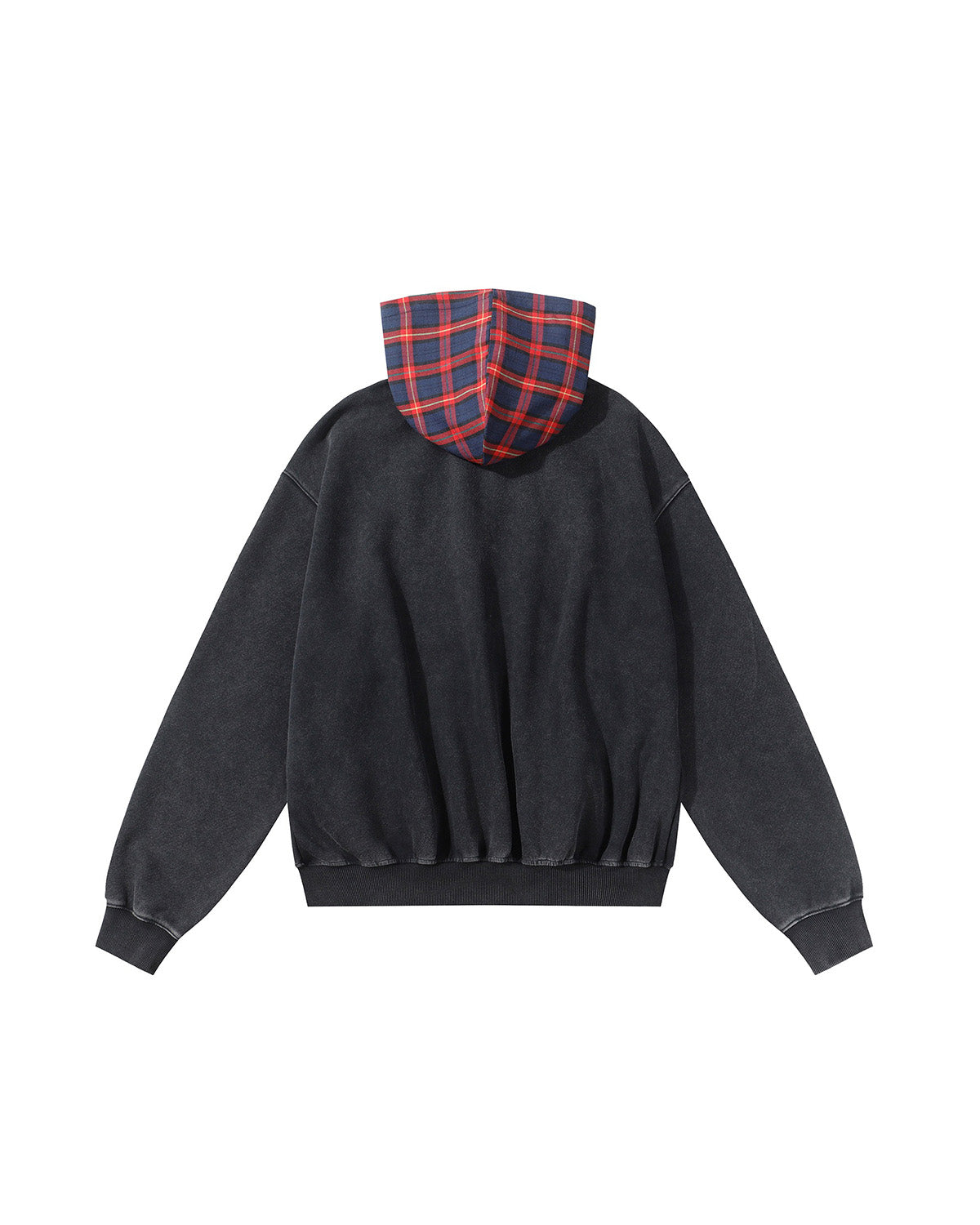 Plaid Hood Zip Hoodie , - Streetwear Hoodie - Slick Street
