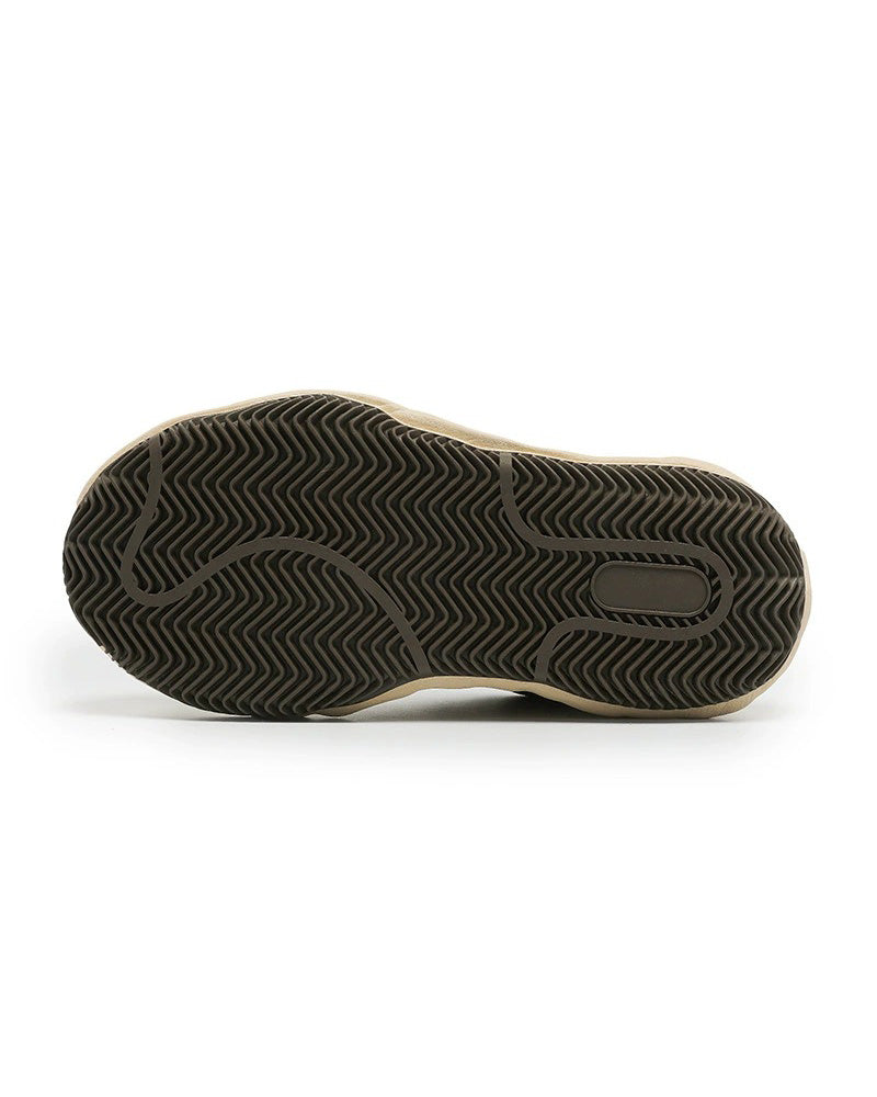 Ripple Suede Sneakers - Black , - Streetwear Shoes - Slick Street