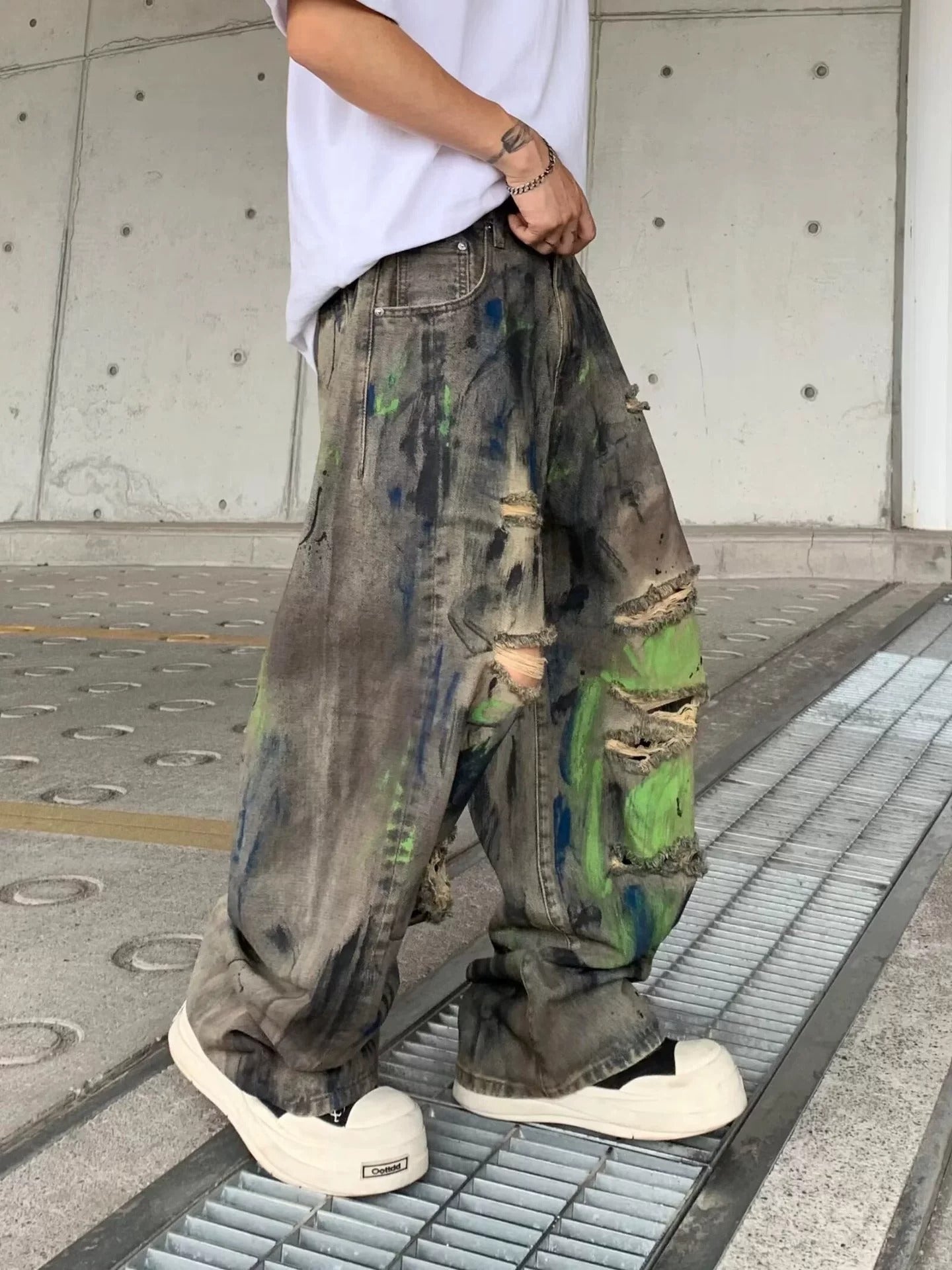 Toxic Canvas Distressed Jeans , - Streetwear Jeans - Slick Street