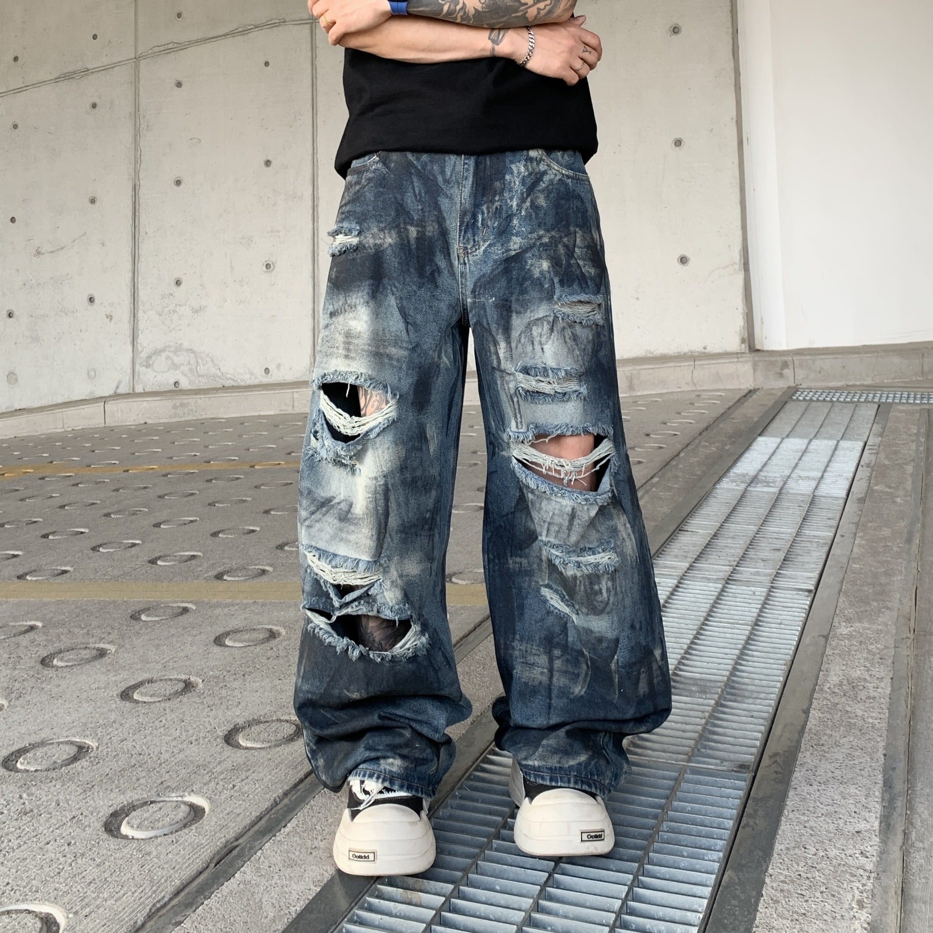 Ravage Destroyed Jeans , - Streetwear Jeans - Slick Street