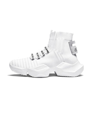 Nova Sock Runners - Triple White white, EU 39 - UK 6 - US 7 - Streetwear Shoes - Slick Street